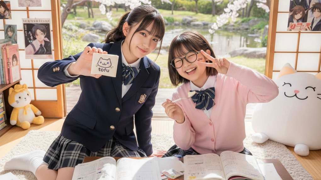 asian schoolgirl step sisters take study break - uwu tofu